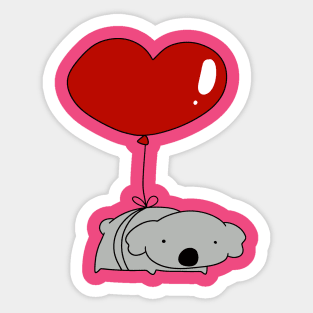 Heart Balloon Koala Sticker